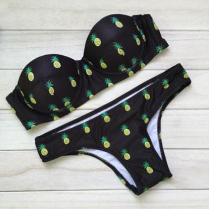 Pineapple Women Swimwear Bikini Set Swimwear Print..