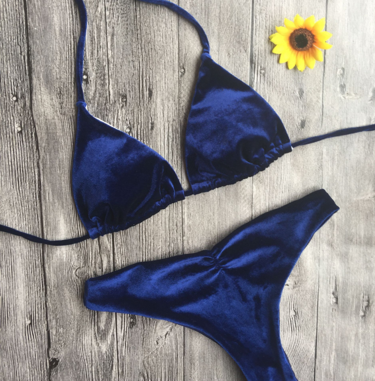 blue velvet bathing suit