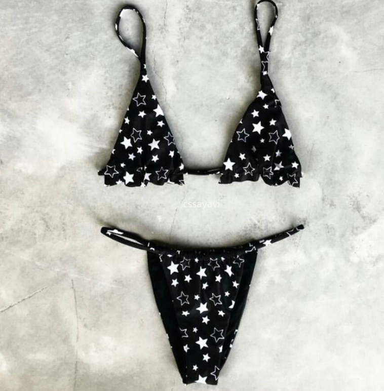 Five-pointed Star Print Bikini