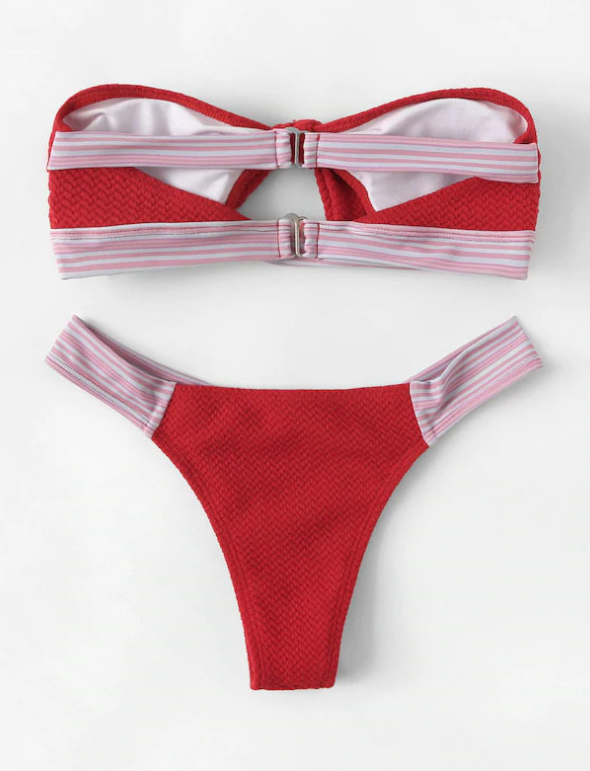 The Patchwork Cotton Swimsuit For Ladies