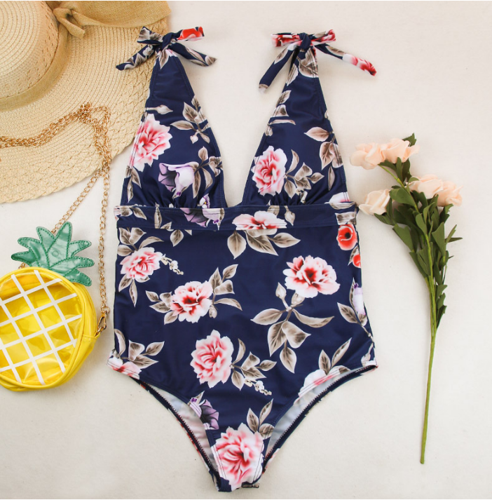 The New Multi-color One-piece Swimsuit on Luulla